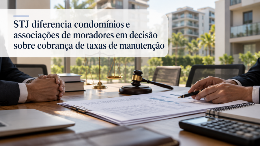 STJ diferencia condomínios e associações de moradores em decisão sobre cobrança de taxas de manutenção