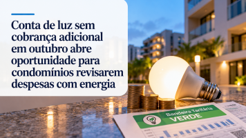 Conta de luz sem cobrança adicional em outubro abre oportunidade para condomínios revisarem despesas com energia